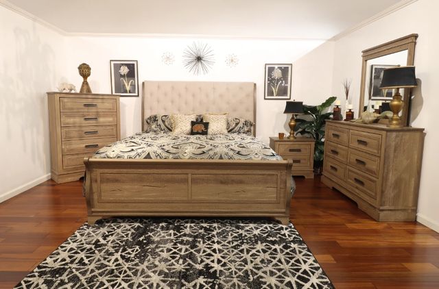 New Classic® Home Furnishings Coventry Hall Pecan California King Panel Bed-1