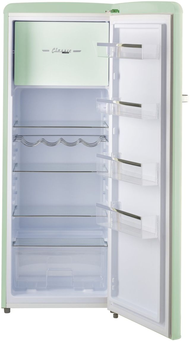 Unique® Appliances Classic Retro 8 Cu. Ft. Summer Mint Green Counter Depth Top Freezer Refrigerator-1
