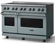 Viking® 5 Series 48" Novembery Sky Pro Style Induction Range with Polished Chrome Trim-3