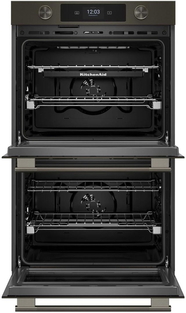 KitchenAid® 30" Black Ore Smart Double Electric Wall Oven with Intelligent Cooking Camera-1