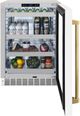ZLINE Autograph Edition Touchstone 5.2 Cu. Ft. Stainless Steel Beverage Center with White Matte Glass Door and Polished Gold Handle-4
