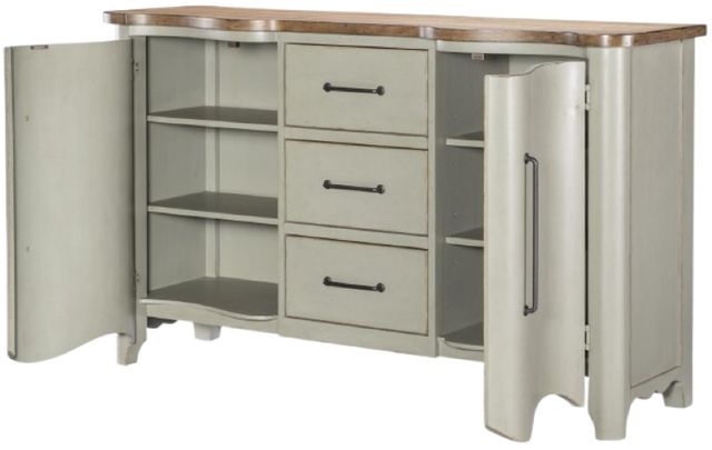 Legacy Classic Vintage Market Barnwood Oak/Northern Moss 2-Door Chest-1