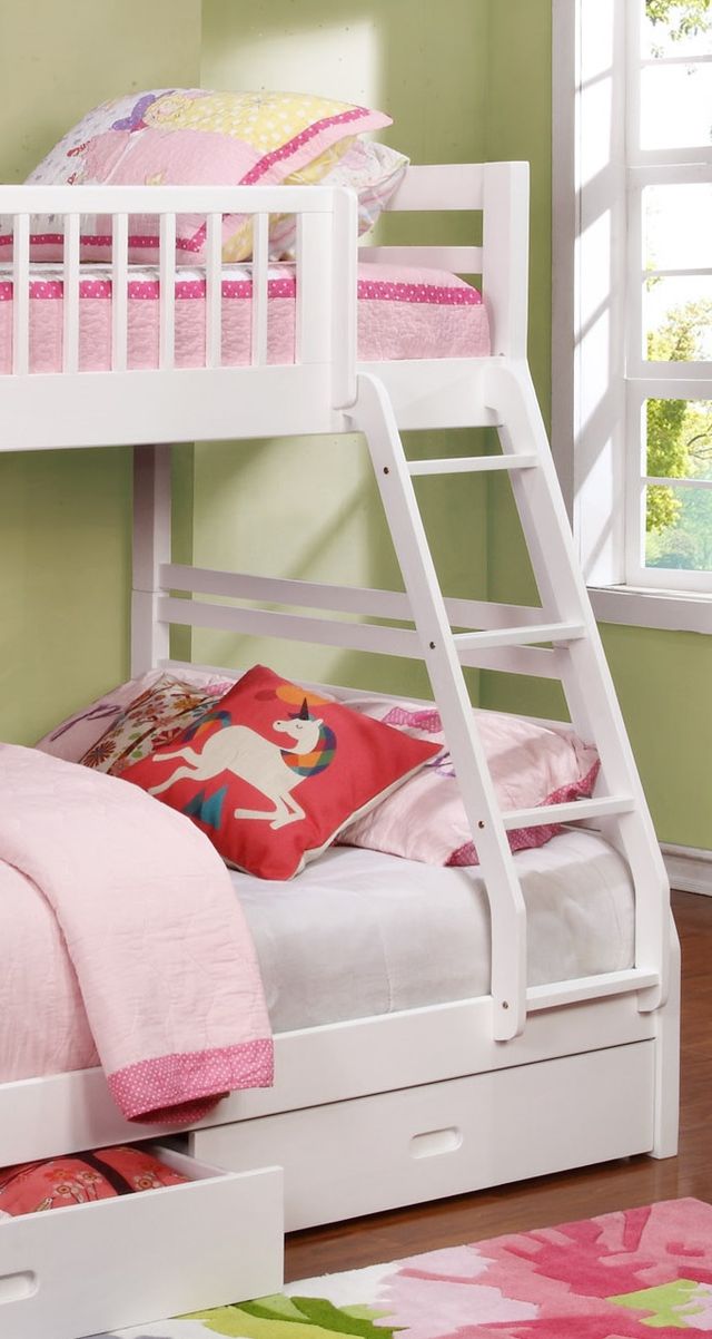 Coaster®Ashton White Twin Over Full Headboard and Footboard-2