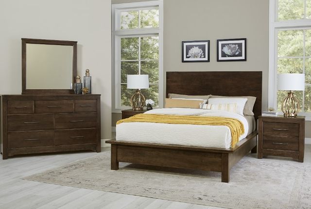 Artisan & Post by Vaughan-Bassett Crafted Cherry by Ben & Erin Napier Dark Cherry California King Plank Panel Bed-3