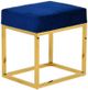 VIG Furniture Modrest Downey Blue Velvet Stool Ottoman-3
