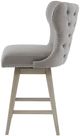 Olliix by Madison Park Grey Hancock High Wingback Button Tufted Upholstered Swivel Counter Stool-4