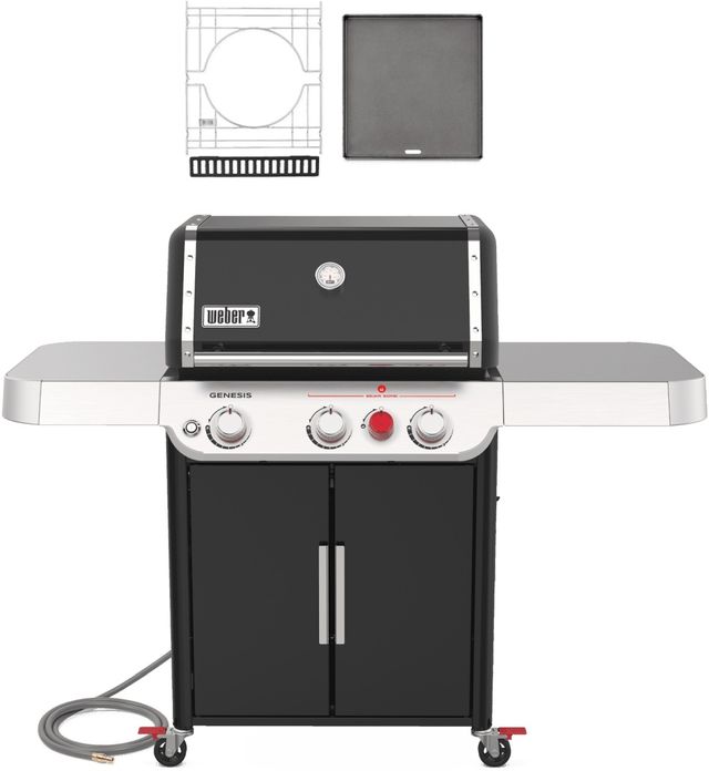 Weber® Genesis 3-Burner Black  Freestanding Natural Gas Grill with Weber Crafted Griddle-0