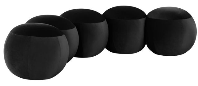 Meridian Furniture Apollo Black 75" Velvet Upholstered Bench-0