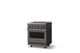 Viking® 5 Series 30" Damascus Gray Pro Style Electric Range with Polished Chrome Trim-2