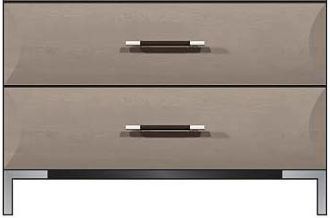 Country View Woodworking Customizable American Modern 5-Drawer Metal Legs Brown Maple Chest-1