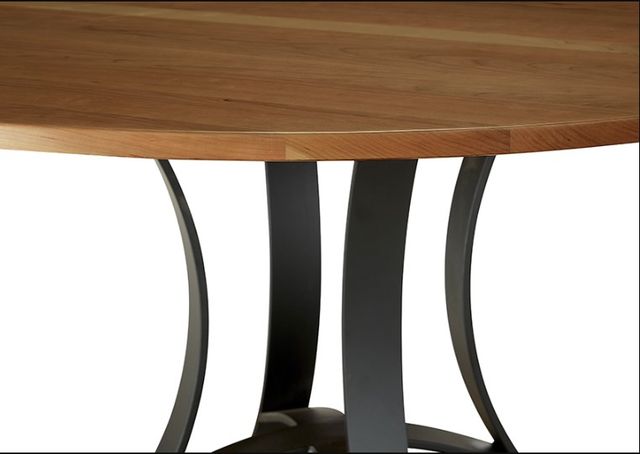 Artisan & Post by Vaughan-Bassett Crafted Cherry Dining by Ben & Erin Napier Medium Cherry 60" Round Table with Black Base-2