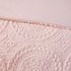 Olliix by Madison Park Arya Blush Twin Embroidered Medallion Faux Fur Ultra Plush Comforter Mini Set-3