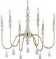 Forty West Liv Gold/White 6-Light Chandelier-0