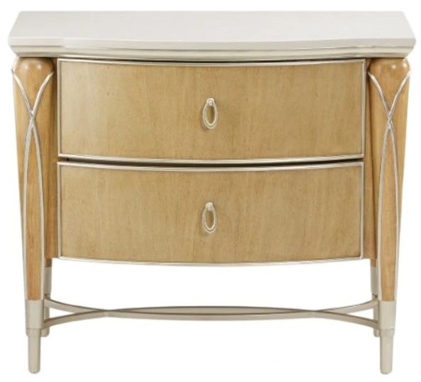 Michael Amini® Villa Cherie Caramel/Chardonnay Nightstand-2