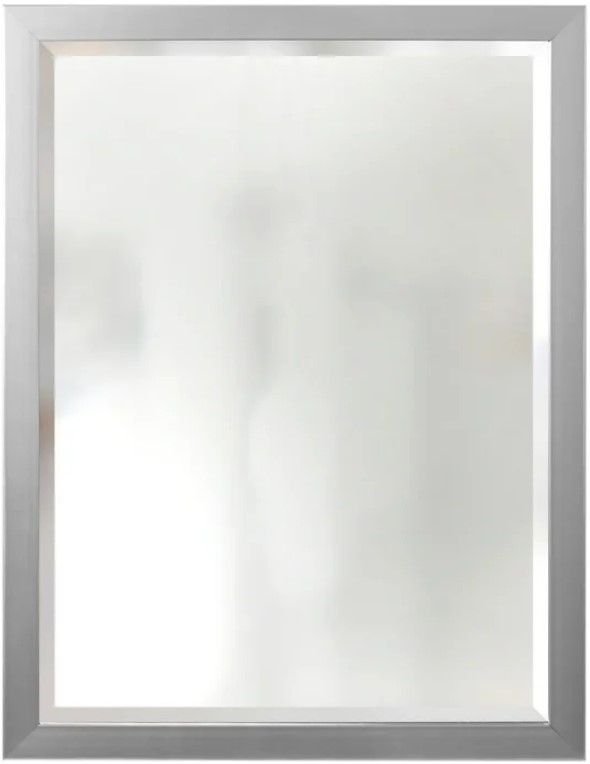 Stylecraft Light Gray Beveled Framed Wall Mirror-0