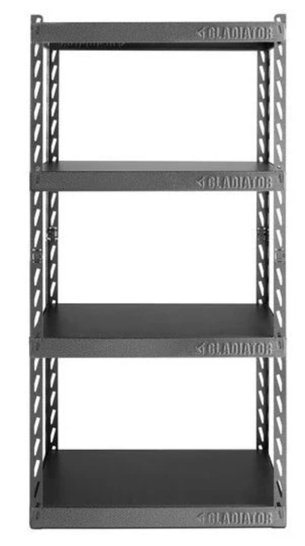 Gladiator® Hammered Granite 30" Wide EZ Connect Rack with Four 15" Deep Shelves-0
