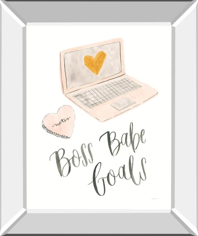 Classy Art Boss Babe I by Jenaya Jackson Mirror Framed Wall Art-0