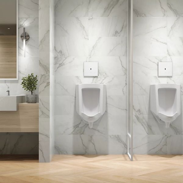 KOHLER® Mach Flex™ Polished Chrome/White Glass Faceplate for Concealed Touchless Urinal Flushometer, 0.5 Gpf-2