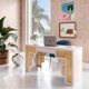 TOV Furniture Suzie Cream 62" Executive Desk with Drawer-1