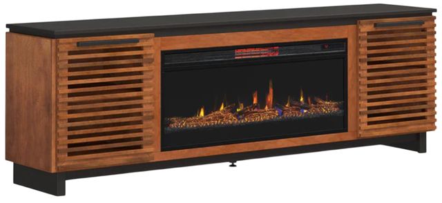 Legends Home Graceland Black/Bourbon 86" Fireplace Console-0