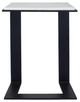 Uttermost® Kenora White Marble Top Accent Table with Black Base-3