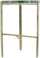 A & B Home Round Clear Tabletop End Table with Gold Legs -3