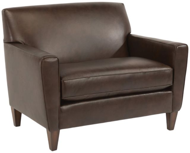 Flexsteel® Digby Dark Brown Chair and a Half-0
