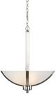 YHD Alta Peak Acid Washed/Satin Steel 3-Light Bowl Chandelier-2