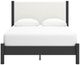 Signature Design by Ashley® Cadmori Black/White Queen Upholstered Panel Bed-2