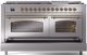 Ilve® Nostalgie II Series 60" Stainless Steel Pro Style Dual Fuel Range-4