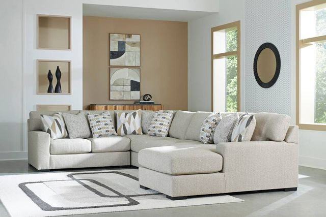 Benchcraft® Laurelgrove 5-Piece Pebble Right Arm Facing Sectional and Chaise-1