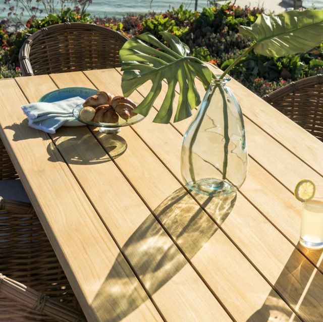 Sunset West Natural Teak Rectangular Outdoor Dining Table-4
