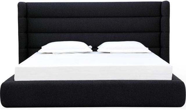 Modus Furniture Formosa Frank Ember Queen Upholstered Wingback Platform Bed-1