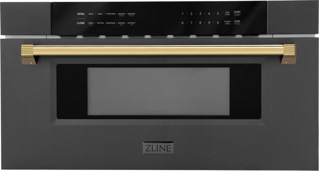ZLINE Autograph Edition 1.2 Cu. Ft. Black Stainless Steel Microwave Drawer -0