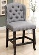 Furniture of America® Sania Antique Black/Light Gray Wingback Counter Chair-1