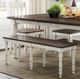 Jofran Inc. Madison County Brown/Vintage White Dining Bench with Knockdown-1