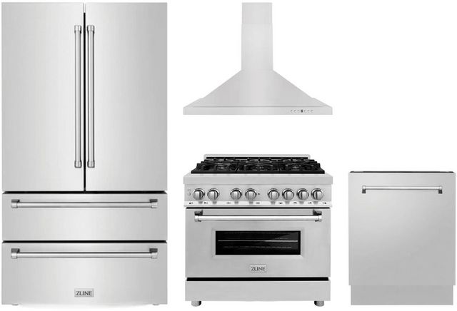 ZLINE 4 Piece Stainless Steel Kitchen Package