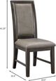 Crown Mark Jeffries 2-Piece Dark Brown/Gray Dining Side Chair Set-2