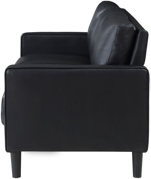 Coaster® Ruth Black Upholstered Track Arm Sofa-3