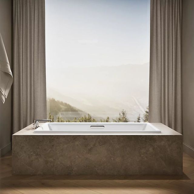 KOHLER® Rêve® White 67" x 36" Drop-in Bath-4