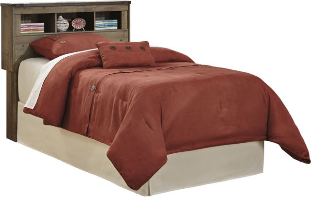 Signature Design by Ashley® Trinell Rustic Brown Twin Bookcase Headboard-1