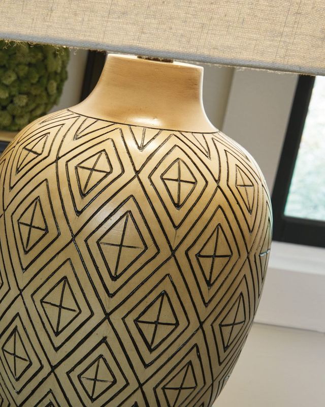 Signature Design by Ashley® Jairgan Tan/Black Table Lamp-2