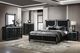 Coaster® Ravenne 5-Piece Black Eastern King Upholstered Panel Bedroom Set with LED-1