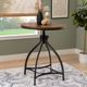 Powell® Haywood Brown Wooden Top Bar Table with Steel Base-1