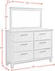 Elements International Jolene Grey Dresser and Mirror Set-2