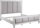 ACME Furniture Katia Light Gray/Rustic Gray/Weathered White Eastern King Upholstered Panel Bed-0