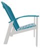 Telescope Casual Newport Aqua/Snow Polymer Outdoor MGP Adirondack Chair-2