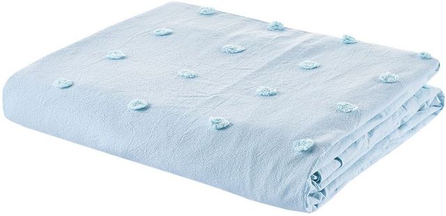 Olliix by Urban Habitat Blue King/California King Brooklyn Cotton Jacquard Duvet Cover Set-4