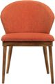 Armen Living Juno 2-Piece Orange/Walnut Dining Side Chair Set-3