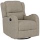 Emerald Home Henry Speckled Brown Manual Swivel Glider Recliner-0